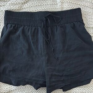 Elegant Black High Waist Women's Shorts